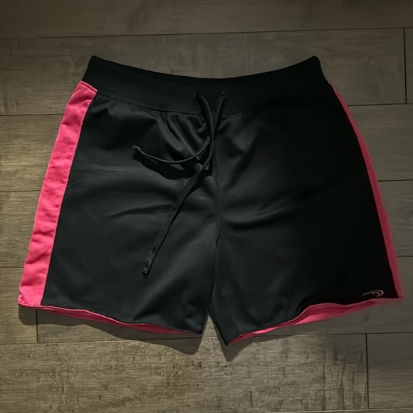 Black and pink athletic shorts - Picture 1 of 2